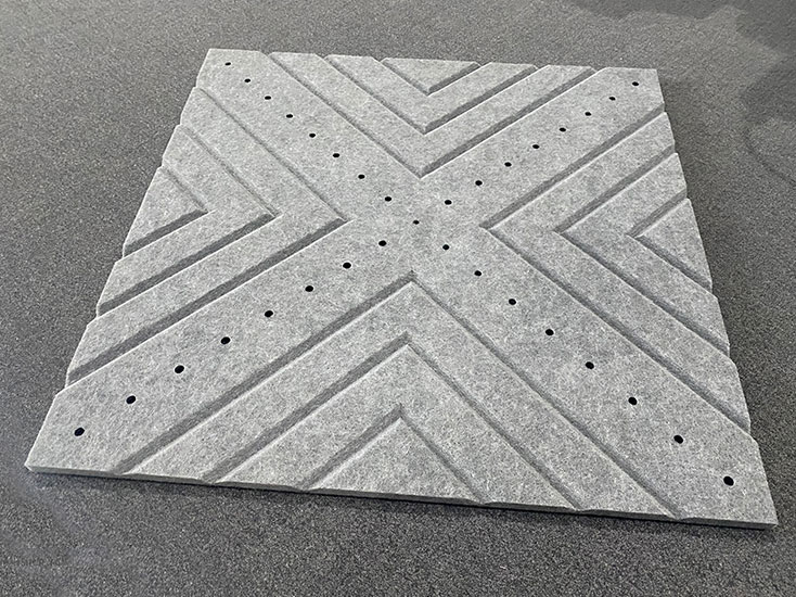 PET Filt Akustisk Panal Cutting Punching Grooving Machine