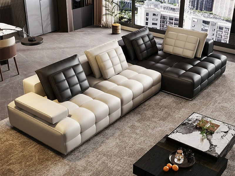 Oscillerende knivsk&aelig;remaskine til sofabetr&aelig;k