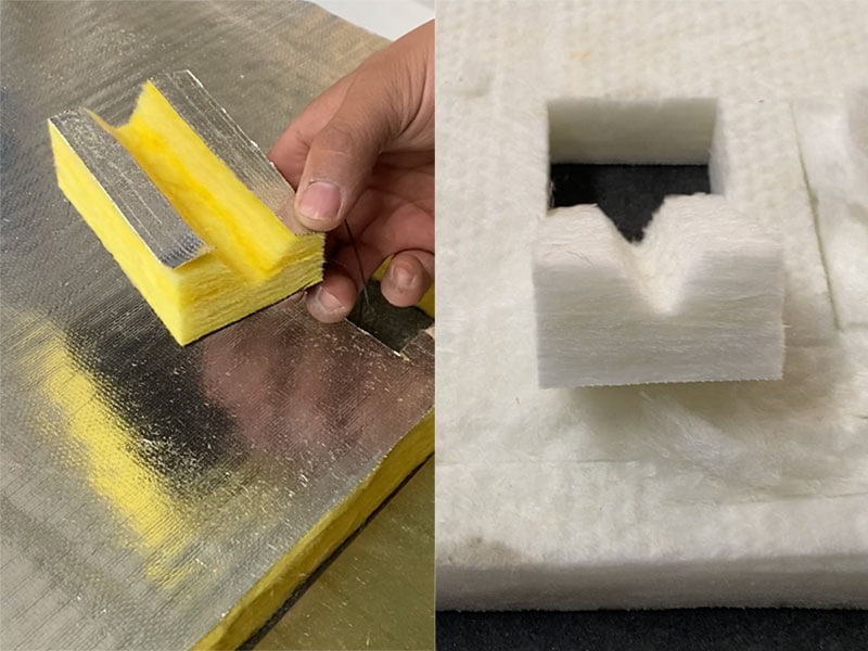 CNC-Schneidemaschine mit oszillierendem Messer f&uuml;r D&auml;mmplattenfilz