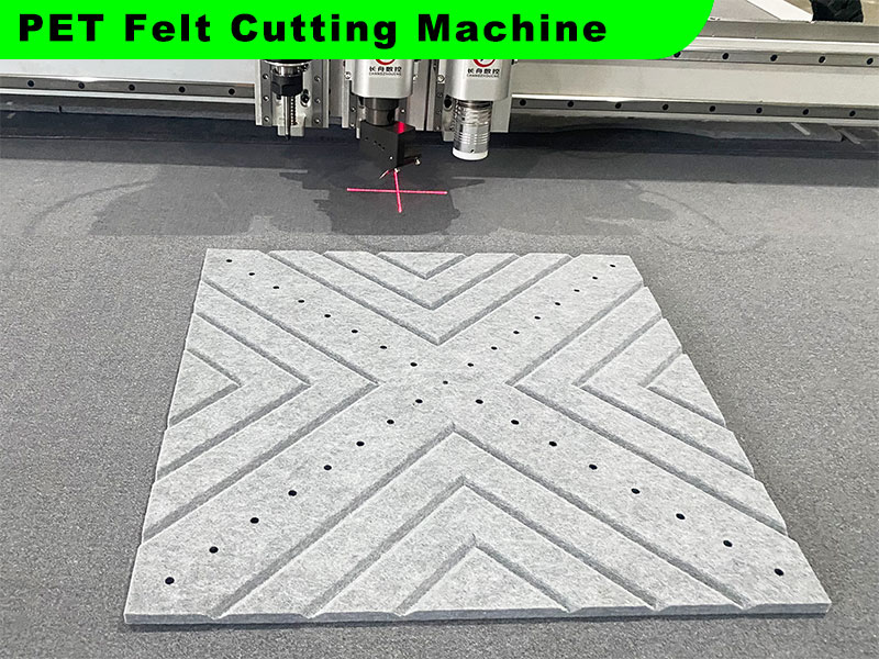 Mașină de tăiat digitală pentru tăierea și canelurarea panourilor acustice din p&acirc;slă PET